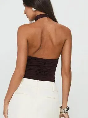 Princess Polly | Tops | Nwot Princess Polly Giggle Top Chocolate | Poshmark